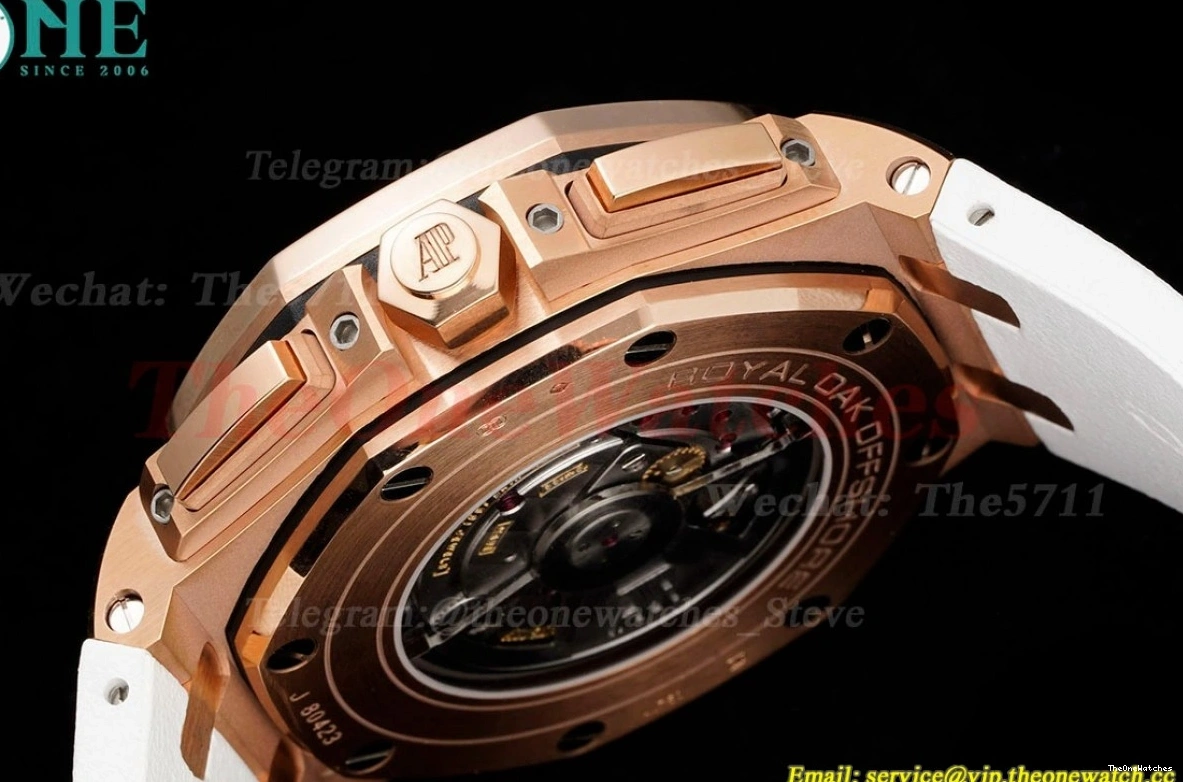 White JJF Royal Offshore 26408 White 44mm RU Oak RG A3126 0316